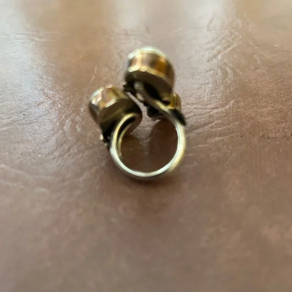 Silver elegant adjustable jewelry ring with several oval stones magnificent - Picture 11 of 13